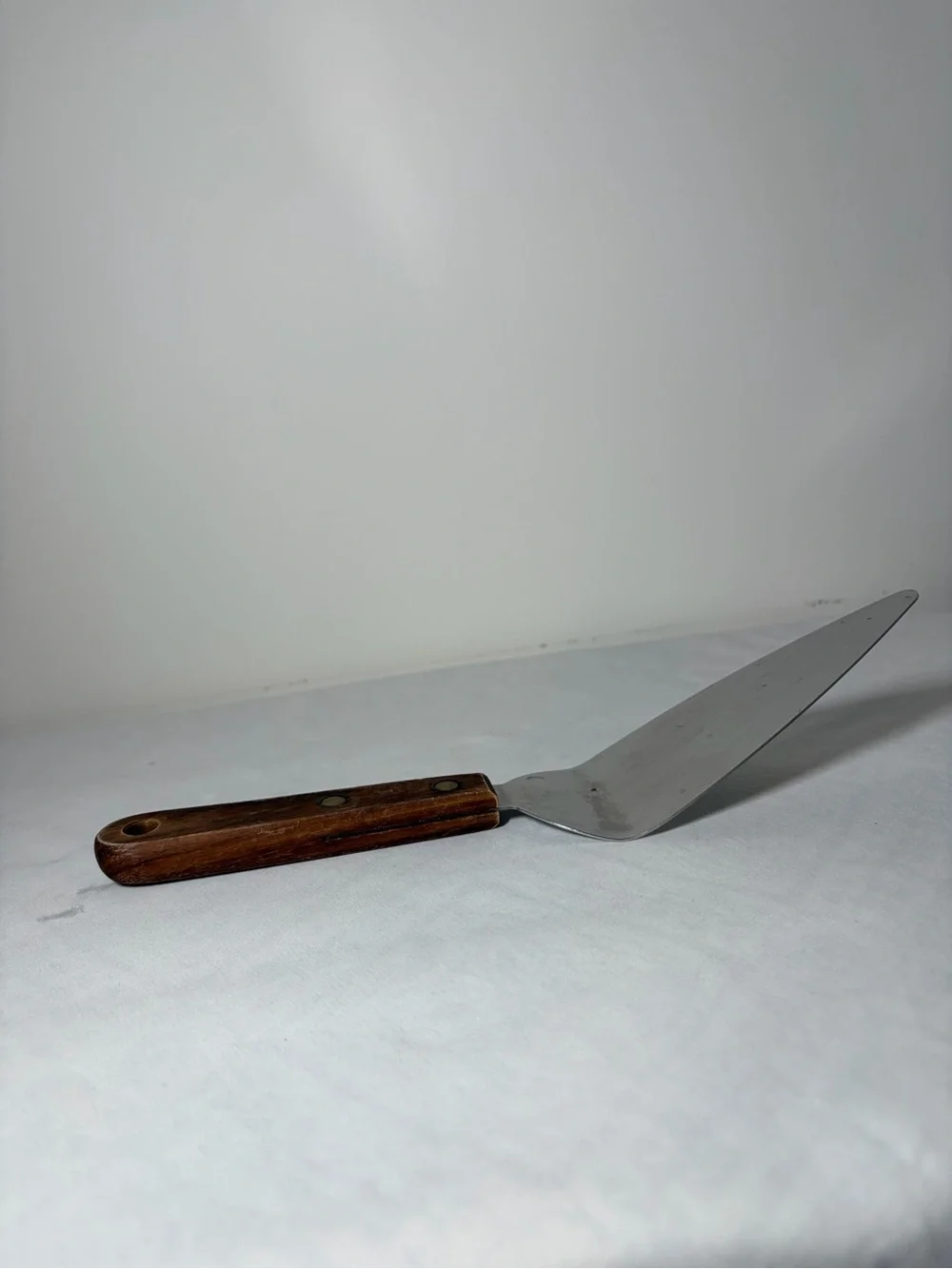 Robinson Stainless USA Vintage Cake/Pie Server Slice Wood Handle 9in